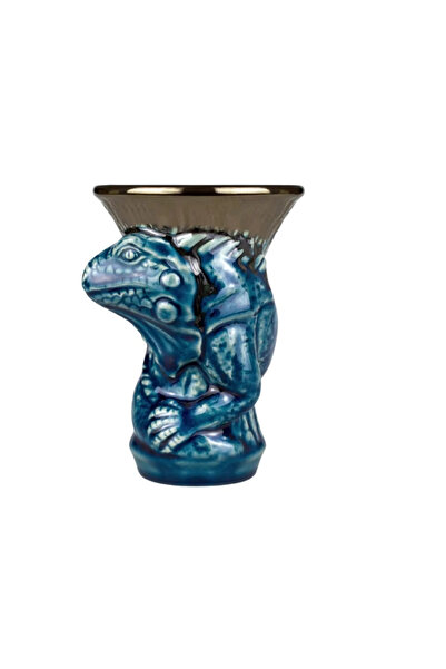 Cookah Accesoriu pentru narghilea Cookah, 11.8 x 9.2 cm, argila, albastru, ar...