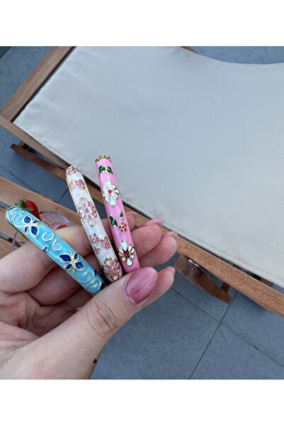 Xui Yeni Sezon Bebek Pembe Renkli Gold Detaylı Yeşil Yapraklı Çiçek Motifli M...