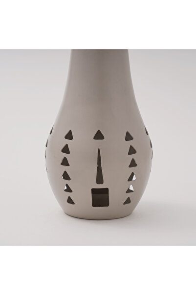 homez Najd Collection Metal Lantern 12X12X25Cm Beige