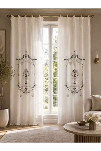 CASA NATURALE Solleil Linen Look Panel Curtain