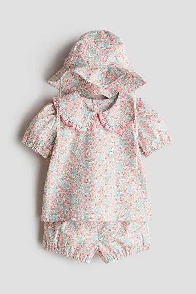 H&M طقم قطني مكون من 3 قطع