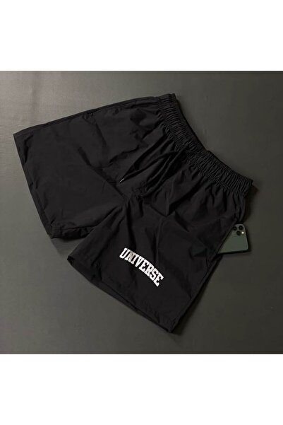 COZYWEAR Black Printed Oversize Shorts