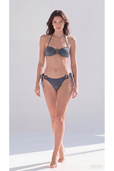AYS Sleepwear AYS Luna Halka Detaylı Straplez Bikini Takımı
