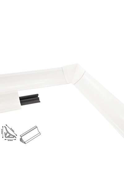 KYCT Profil etansare blat bucatarie 23 x 23 mm Alb Lucios 1,5 m