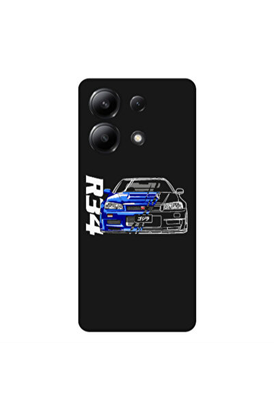 Other Xiaomi Redmi Note 13 4G Blue R34 Black Colored Silicone TPU Θήκη