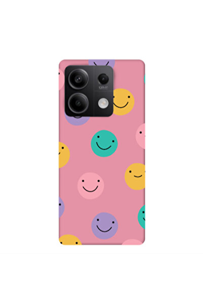 Other Xiaomi Redmi Note 13 5G Colorful smiles Pink Colored Silicone TPU Θήκη
