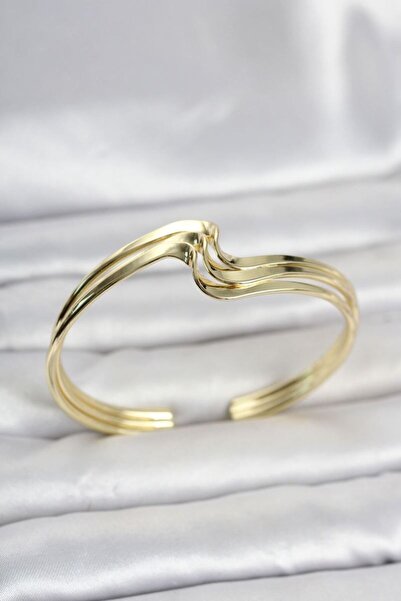 norsary Zigzag Model Gold Color Brass Women's Bracelet