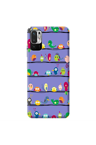 Other Xiaomi Redmi Note 10 Pro 5G birds Purple Colored Silicone TPU Θήκη