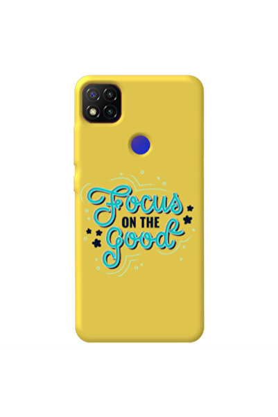 Other Xiaomi Redmi 9c Focus On The Good Yellow Colored Silicone TPU Θήκη