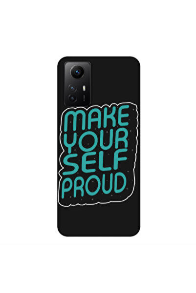 Other Xiaomi Redmi Note 12s Make Your Self Proud Black Colored Silicone TPU Θήκη