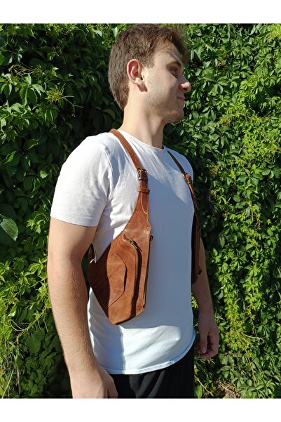 Capreolus Leather Hakiki deri holster organizer askılı çanta eskitme kahve rengi