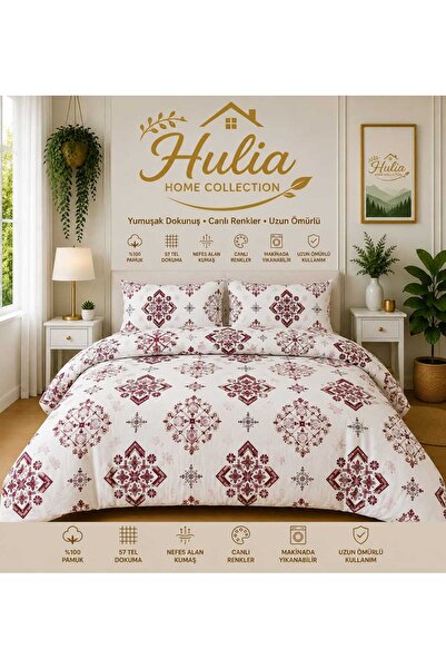 hulia home Ranforce Elastic Sheet Bedding Set Double Size Cotton Soft Texture...