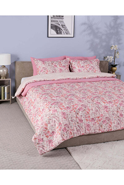 REDTAG Pink 6 Piece Floral Printed Comforter Set (240 x 220 cm)
