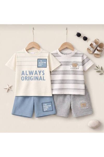 Milanlı Kids Boy's 2-Piece Cotton Summer Set
