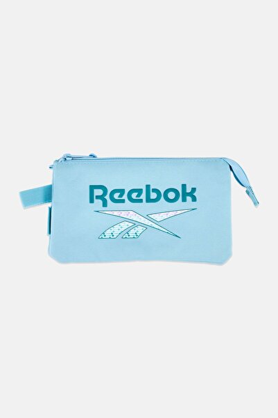 Reebok Kids Girl Brand Logo Pencil Pouch, Light Blue