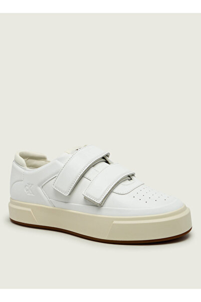 Calvin Klein Beyaz Erkek Sneaker BASKET CUPSOLE 2STRAPS LTH