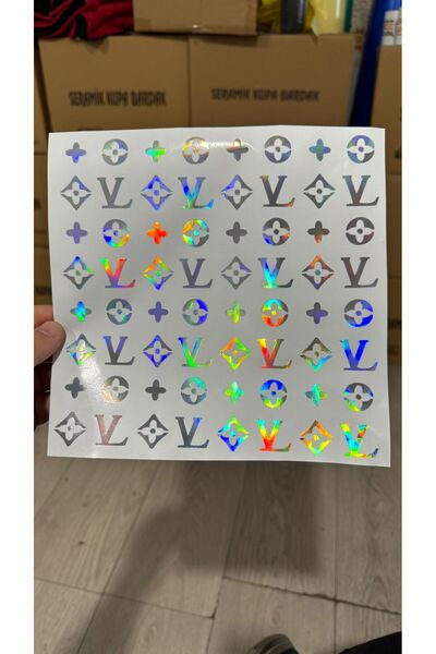 Etiket Dünyası Noktalı VL Desen Kaplama Sticker Etiket 22X22 Cm - Araç -Motor...