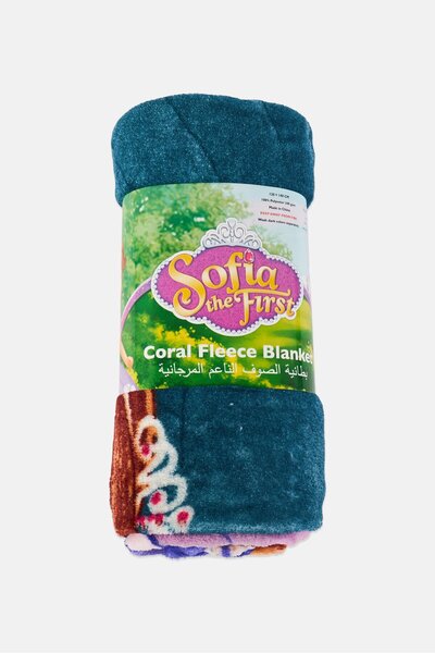 Disney Sofia Polar Coral Fleece Blanket For Kids, Multicolor