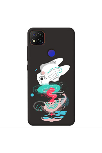 Other Xiaomi Redmi 9c Abstract 50 Black Colored Silicone TPU Θήκη