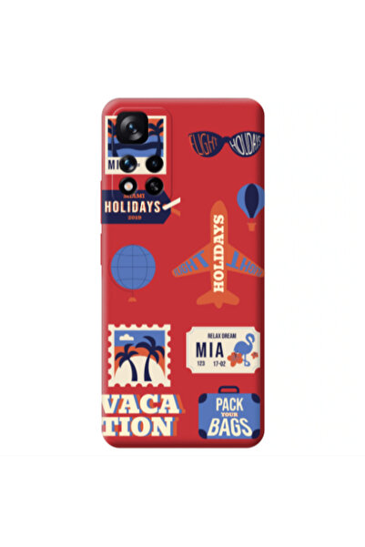 Other Xiaomi Redmi Note 11 Pro 5G Vacation Red Colored Silicone TPU Θήκη