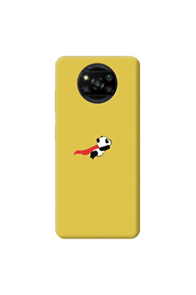Other Xiaomi Poco X3 /X3 Pro kite flying panda Yellow Colored Silicone TPU Θήκη