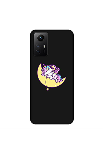 Other Xiaomi Redmi Note 12s Sleeping horse Black Colored Silicone TPU Θήκη