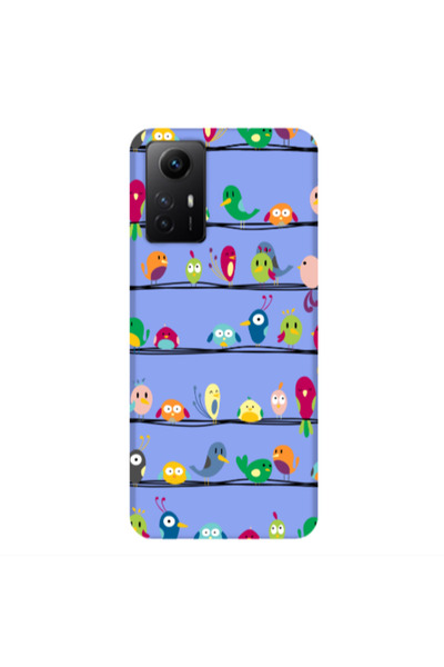 Other Xiaomi Redmi Note 12s birds Light Purple Colored Silicone TPU Θήκη