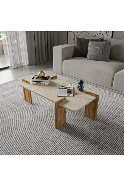 ALONEX HOME Diana Puzzle Mermer Desenli Orta Sehpa Modern Sehpa Dianaudortasehpa