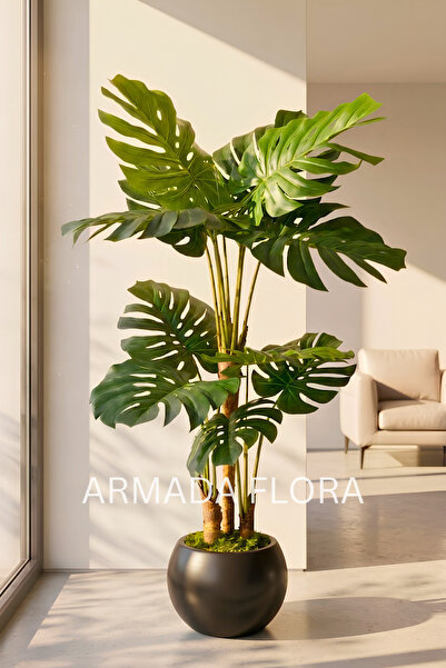 Armada Flora Yapay Monstera Ağacı 170 cm Küre Saksılı