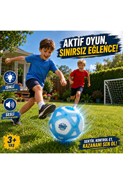 Cici Oyuncak Smart Ball Işıklı ve Sesli Sayaçlı Futbol Topu – 100'e Kadar Say...