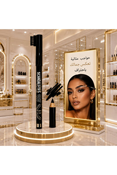 real beauty قلم حواجب أسود من