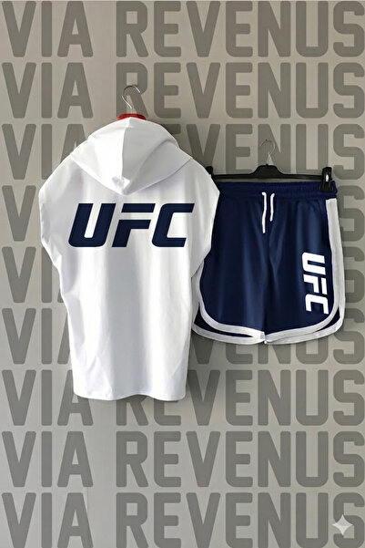 Vordevia Ufc Front and Back Printed Zero Sleeve Hooded Sports Tshirt and Cust...