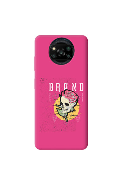 Other Xiaomi Poco X3 /X3 Pro Skull Roses Fuchsia Colored Silicone TPU Θήκη