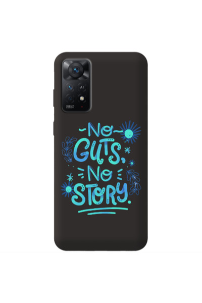 Other Xiaomi Redmi Note 11 4G No guts no story Black Colored Silicone TPU Θήκη
