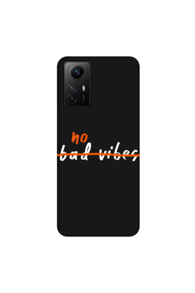 Other Xiaomi Redmi Note 12s No bad vibes 2 Black Colored Silicone TPU Θήκη