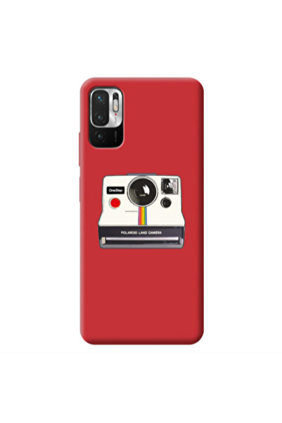 Other Xiaomi Redmi Note 10 Pro 5G Polaroid land camera Red Colored Silicone T...