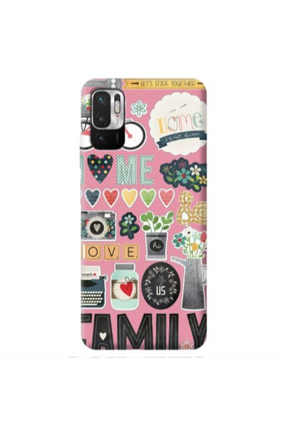 Other Xiaomi Redmi Note 10 Pro 5G Family love home Pink Colored Silicone TPU ...