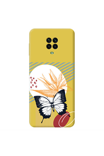 Other Xiaomi Redmi Note 9 Pro Butterfly Lines Yellow Colored Silicone TPU Θήκη