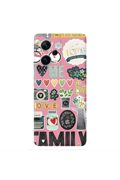 Other Xiaomi Poco X5 Family love home Pink Colored Silicone TPU Θήκη