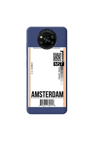 Other Xiaomi Poco X3 /X3 Pro Amsterdam Travel More Dark blue Colored Silicone...