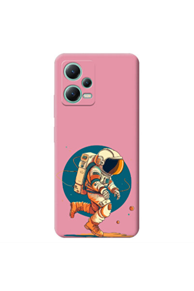 Other Xiaomi Redmi Note 12 Pro 5G Run Space Pink Colored Silicone TPU Θήκη