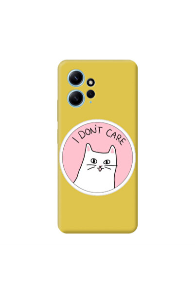 Other Xiaomi Redmi Note 12 4G I dont Care Yellow Colored Silicone TPU Θήκη