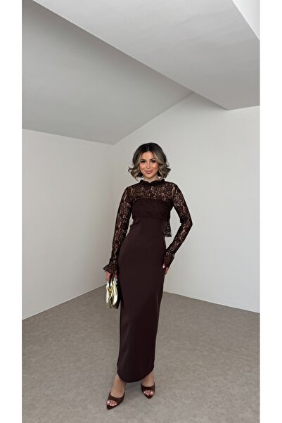 Nesil Grace Lace Detailed Midi Dress
