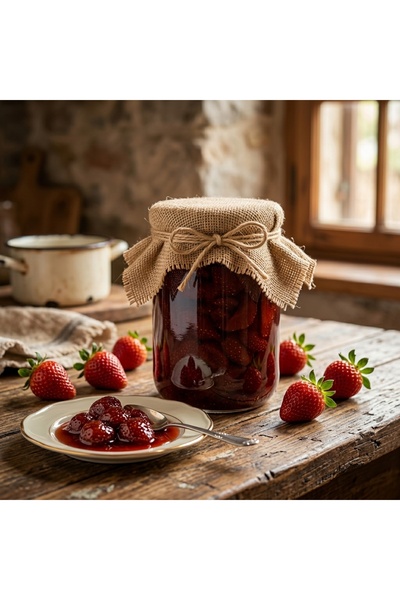 H.B Berberoğlu Çiftliği Doğal Ev Yapımı Çilek Reçeli (1 kg)