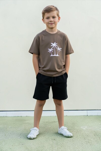 han elegant Printed Boys' Summer Quality T-Shirt and Capri Set