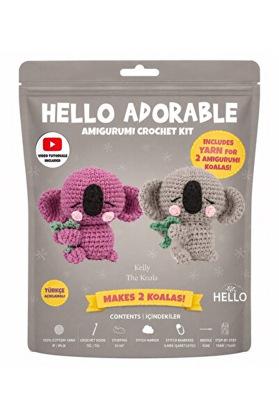 bakgelal Hello Adorable Amigurumi Koala Yapım Kiti – 2 Sevimli Koala BFF Kend...