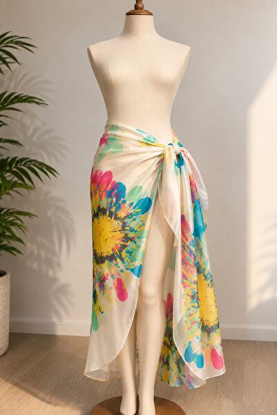 LAND SCARF Chiffon Waist Tie Pareo