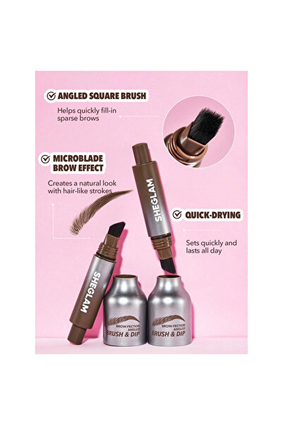 SHEGLAM Brow-Fection Brush Dip Kaş Maskarası 08 Chocolate