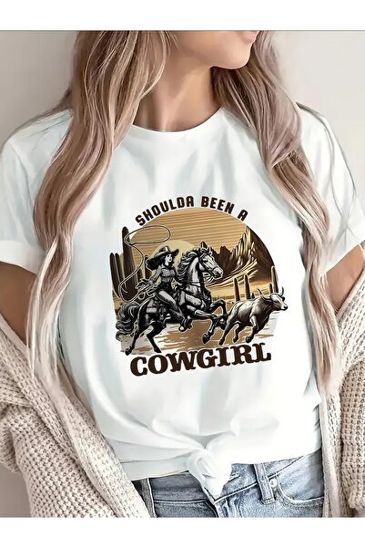 12 Teknoloji Black Short-Sleeved T-Shirt Women Featuring Cowboy Horse Riding ...