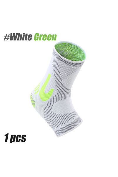 Choice9 XL White-Green 1pc Ankle Brace for Pain Relief, Sprained Ankle Suppor...